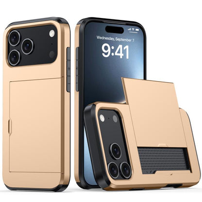 Shockproof Armor Phone Case with Card Slot, For iPhone 17 Pro, For iPhone 17