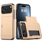 Shockproof Armor Phone Case with Card Slot, For iPhone 17 Pro, For iPhone 17