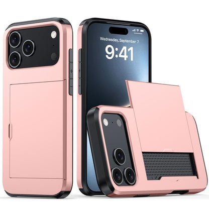Shockproof Armor Phone Case with Card Slot, For iPhone 17e / 16e, For iPhone 17 Pro Max