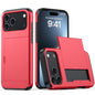 Shockproof Armor Phone Case with Card Slot, For iPhone 17e / 16e, For iPhone 17 Pro Max