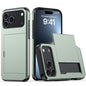 Shockproof Armor Phone Case with Card Slot, For iPhone 17e / 16e, For iPhone 17 Pro Max