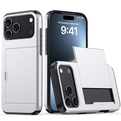 Shockproof Armor Phone Case with Card Slot, For iPhone 17e / 16e, For iPhone 17 Pro Max