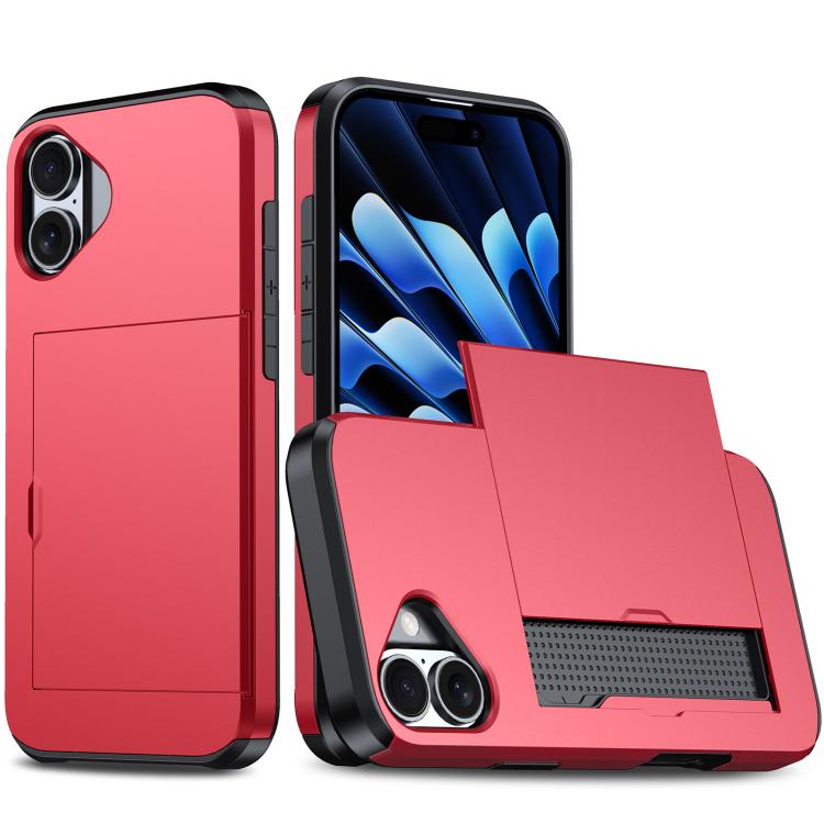Shockproof Armor Phone Case with Card Slot, For iPhone 17, For iPhone Air