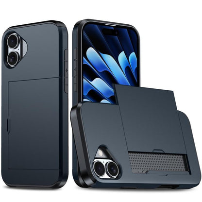 Shockproof Armor Phone Case with Card Slot, For iPhone 18, For iPhone 18 Pro