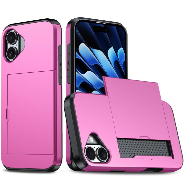 Shockproof Armor Phone Case with Card Slot, For iPhone 18, For iPhone 18 Pro