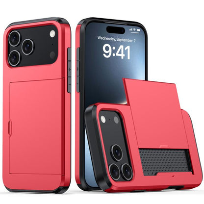 Shockproof Armor Phone Case with Card Slot, For iPhone 18, For iPhone 18 Pro