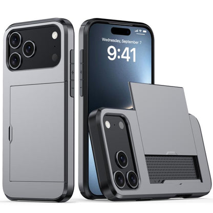 Shockproof Armor Phone Case with Card Slot, For iPhone 18, For iPhone 18 Pro