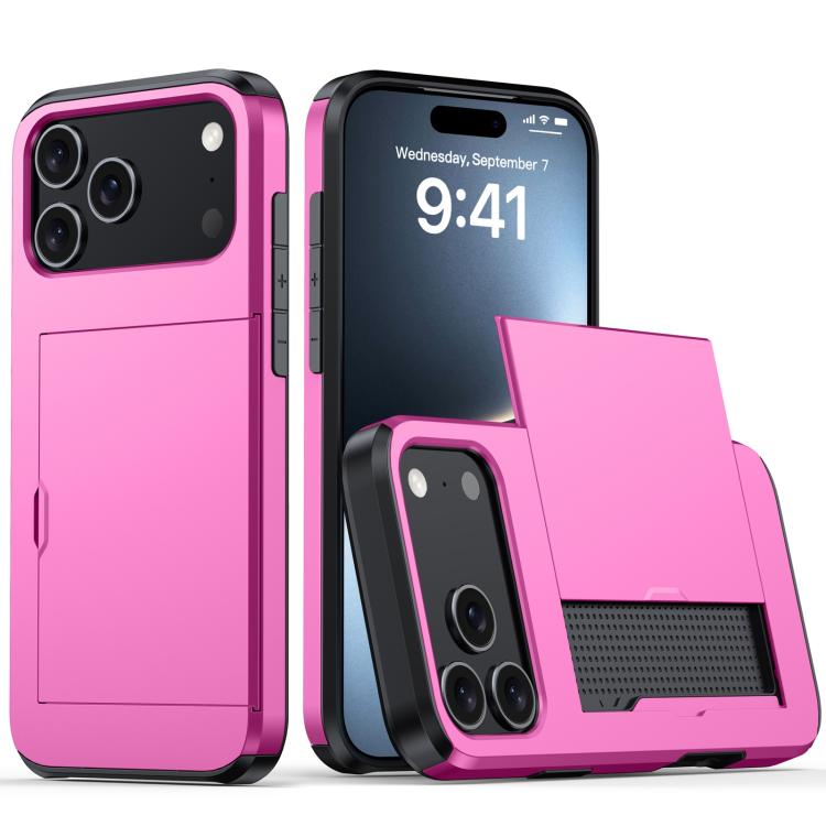 Shockproof Armor Phone Case with Card Slot, For iPhone 18, For iPhone 18 Pro