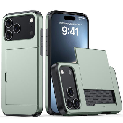 Shockproof Armor Phone Case with Card Slot, For iPhone 18, For iPhone 18 Pro