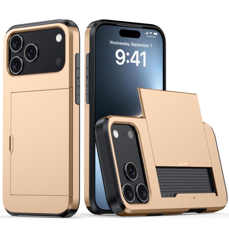 Shockproof Armor Phone Case with Card Slot, For iPhone 18 Pro Max, For iPhone 17e / 16e
