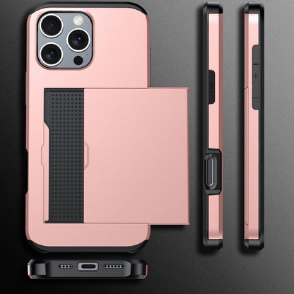 Shockproof Armor Phone Case with Card Slot, For iPhone 17e / 16e, For iPhone 17 Pro Max