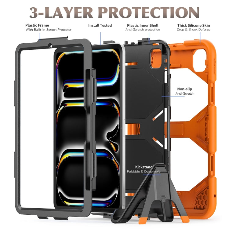 Colorful Silicone Heavy Duty Hybrid PC Tablet Case, For iPad Pro 11 2025 / 2024, For iPad Air 11 2025 / 2024