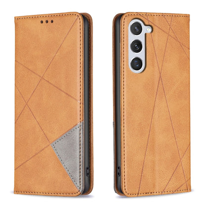 Rhombus Texture Magnetic Leather Phone Case, For Samsung Galaxy S25 Edge 5G, For Samsung Galaxy S25 5G, For Samsung Galaxy S25+ 5G, For Samsung Galaxy S25 Ultra 5G