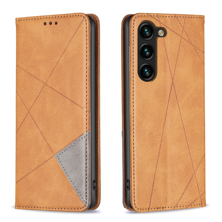 Rhombus Texture Magnetic Leather Phone Case, For Samsung Galaxy S25 Edge 5G, For Samsung Galaxy S25 5G, For Samsung Galaxy S25+ 5G, For Samsung Galaxy S25 Ultra 5G