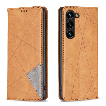 Rhombus Texture Magnetic Leather Phone Case, For Samsung Galaxy S25 Edge 5G, For Samsung Galaxy S25 5G, For Samsung Galaxy S25+ 5G, For Samsung Galaxy S25 Ultra 5G