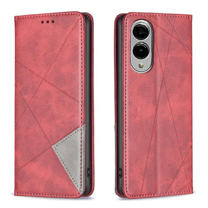 Rhombus Texture Magnetic Leather Phone Case, For Samsung Galaxy S25 Edge 5G, For Samsung Galaxy S25 5G, For Samsung Galaxy S25+ 5G, For Samsung Galaxy S25 Ultra 5G