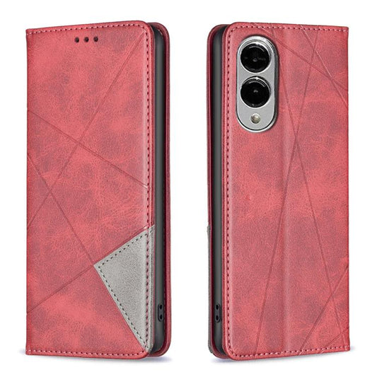 Rhombus Texture Magnetic Leather Phone Case, For Samsung Galaxy S25 Edge 5G, For Samsung Galaxy S25 5G, For Samsung Galaxy S25+ 5G, For Samsung Galaxy S25 Ultra 5G