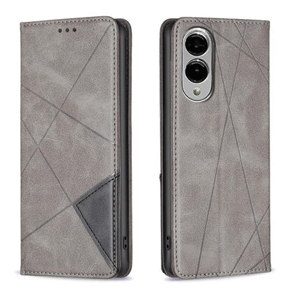 Rhombus Texture Magnetic Leather Phone Case, For Samsung Galaxy S25 Edge 5G, For Samsung Galaxy S25 5G, For Samsung Galaxy S25+ 5G, For Samsung Galaxy S25 Ultra 5G
