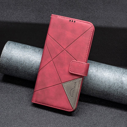 Magnetic Buckle Rhombus Texture Leather Phone Case