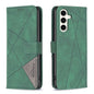 Magnetic Buckle Rhombus Texture Leather Phone Case