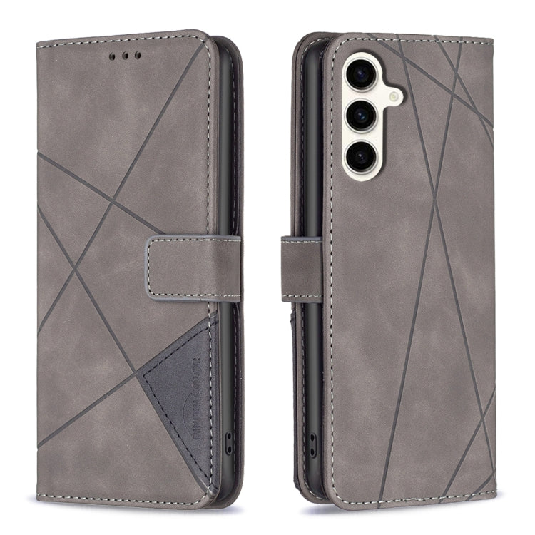 Magnetic Buckle Rhombus Texture Leather Phone Case