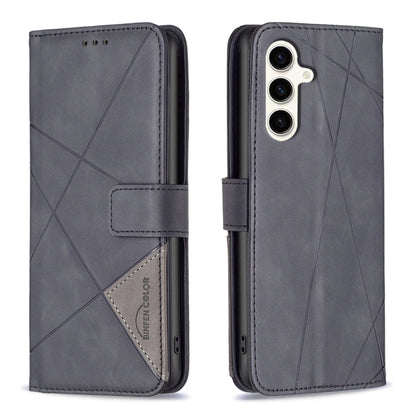 Magnetic Buckle Rhombus Texture Leather Phone Case