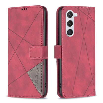 Magnetic Buckle Rhombus Texture Leather Phone Case