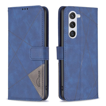 Magnetic Buckle Rhombus Texture Leather Phone Case