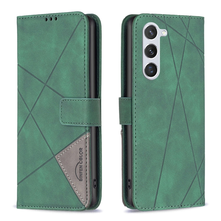 Magnetic Buckle Rhombus Texture Leather Phone Case