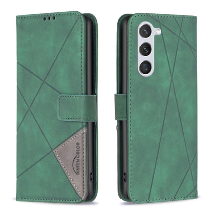 Magnetic Buckle Rhombus Texture Leather Phone Case