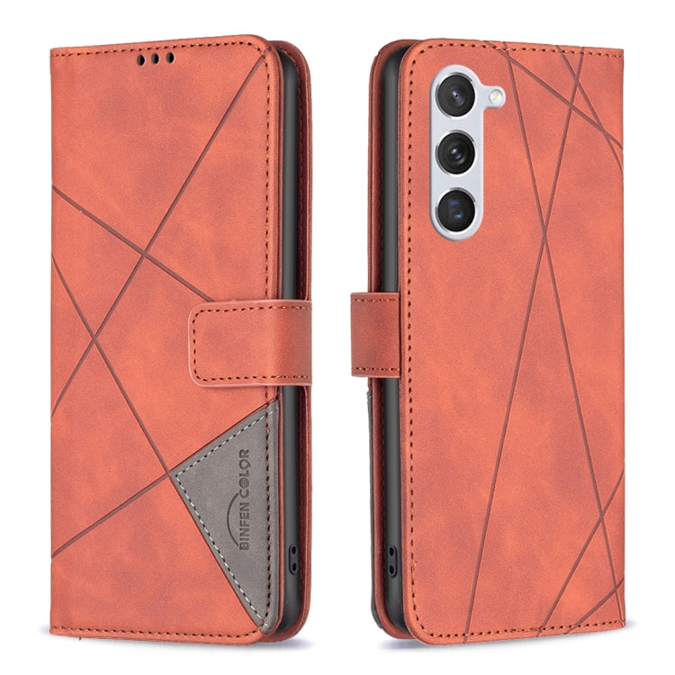 Magnetic Buckle Rhombus Texture Leather Phone Case