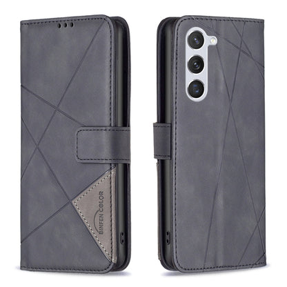Magnetic Buckle Rhombus Texture Leather Phone Case