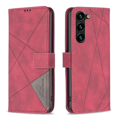 Magnetic Buckle Rhombus Texture Leather Phone Case