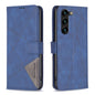 Magnetic Buckle Rhombus Texture Leather Phone Case