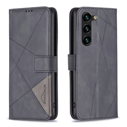 Magnetic Buckle Rhombus Texture Leather Phone Case