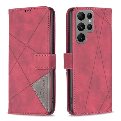 Magnetic Buckle Rhombus Texture Leather Phone Case