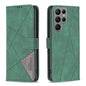 Magnetic Buckle Rhombus Texture Leather Phone Case