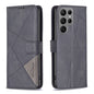 Magnetic Buckle Rhombus Texture Leather Phone Case