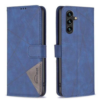 Magnetic Buckle Rhombus Texture Leather Phone Case