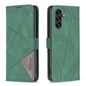 Magnetic Buckle Rhombus Texture Leather Phone Case