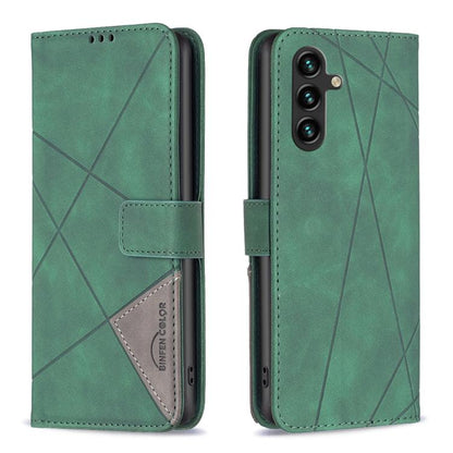 Magnetic Buckle Rhombus Texture Leather Phone Case, For Samsung Galaxy S25 FE 5G, For Samsung Galaxy S25 Edge 5G, For Samsung Galaxy S25 5G, For Samsung Galaxy S25+ 5G