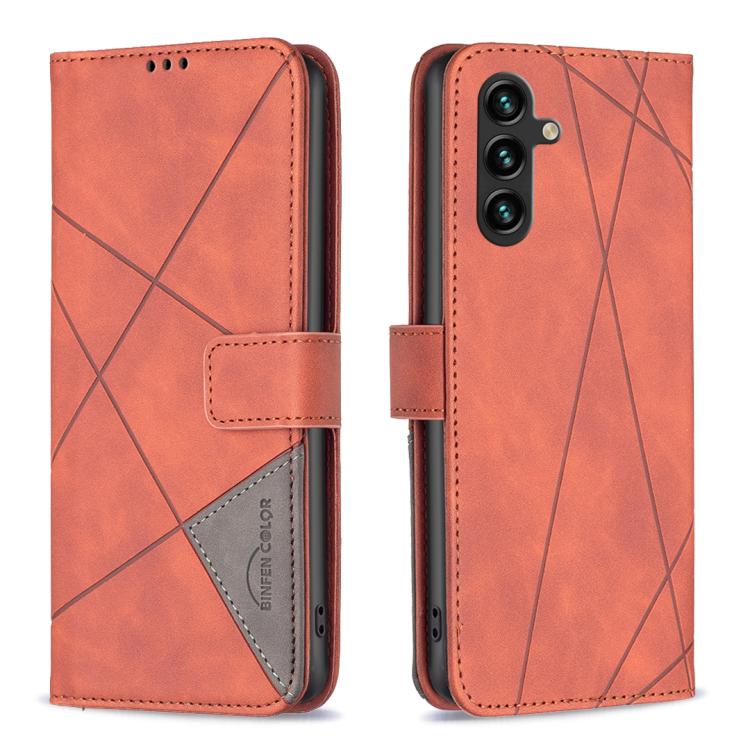 Magnetic Buckle Rhombus Texture Leather Phone Case, For Samsung Galaxy S25 FE 5G, For Samsung Galaxy S25 Edge 5G, For Samsung Galaxy S25 5G, For Samsung Galaxy S25+ 5G