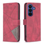 Magnetic Buckle Rhombus Texture Leather Phone Case