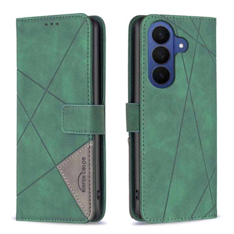 Magnetic Buckle Rhombus Texture Leather Phone Case