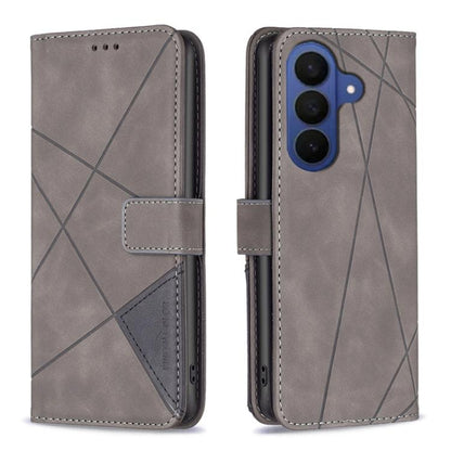 Magnetic Buckle Rhombus Texture Leather Phone Case