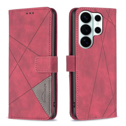 Magnetic Buckle Rhombus Texture Leather Phone Case