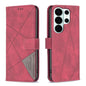 Magnetic Buckle Rhombus Texture Leather Phone Case