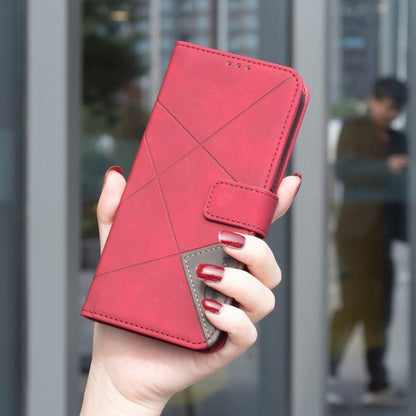 Magnetic Buckle Rhombus Texture Leather Phone Case
