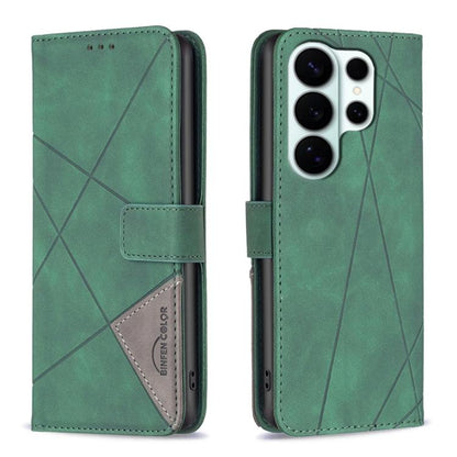 Magnetic Buckle Rhombus Texture Leather Phone Case