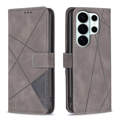 Magnetic Buckle Rhombus Texture Leather Phone Case